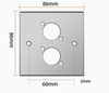 Leere Aluminium Zeichnung Wandmontageplatte Teriux TWP-2-SL