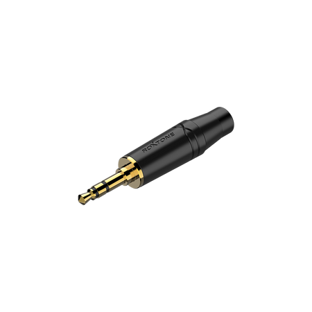 3.5mm Stereo-Stecker Schwarzes Gehäuse Roxtone RMJ3PX-BG
