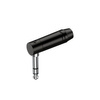 6.3mm Stereo-Winkelstecker, schwarzes elektrophoretisch lackiertes Gehäuse, vernickelte Kontakte Roxtone RJ3RPP-NS-BN