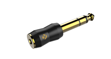 Klinkenadapter 6,3 mm Stereo Stecker auf 3,5 mm Stereo Buchse, vergoldet Roxtone RA3J3MJF