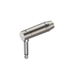 6.3mm Mono-Winkelstecker, vernickeltes Gehäuse, vernickelte Kontakte Roxtone RJ2RPP-NS-NN
