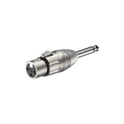 Audio Adapter 6,3 mm Mono Stecker auf XLR 3-polig Buchse Roxtone RA2XFJM
