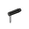 6.3mm Mono-Winkelstecker, schwarzes elektrophoretisch lackiertes Gehäuse, vergoldete Kontakte Roxtone RJ2RPP-NS-BN