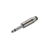 6.3mm Monostecker, vernickeltes Gehäuse, vernickelte Kontakte Roxtone RJ2PP-BK-NN