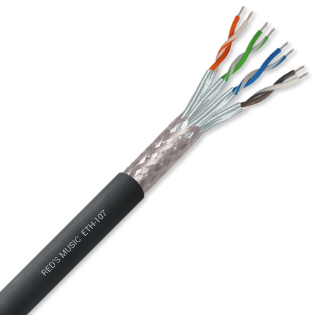 Netzwerkkabel S/FTP Cat 7 600MHz Mobile 4x2x0.18mm² - Kabel auf Spule Red's Music ETH-107