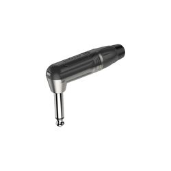 6.3mm Mono-Winkelstecker, vernickeltes Gehäuse, vernickelte Kontakte Roxtone RJ2RP-NN