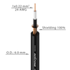 Instrumentenkabel - 24AWG - 1 x 0,22mm² Roxtone GC010-100m-BK