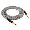 Red's Music Instrumentenkabel - Klinke 6,3mm / Klinke 6,3mm - FOP geflochtenes Kabel - GCF1130BW - 3m
