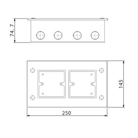 Wandmontierte Aluminiumbox Roxtone WBP020