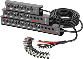 Floor Stage Box, konfektioniert mit mehradrigen Audiokabeln der TCC-Serie Roxtone SFBN1204L20