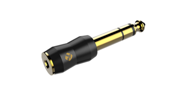 Klinkenadapter 6,3 mm Stereo Stecker auf 3,5 mm Stereo Buchse, vergoldet Roxtone RA3J3MJF