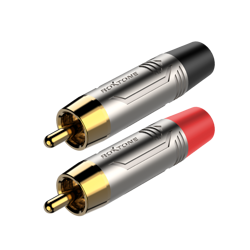 RCA plug, Nickel plated shell Roxtone RF2CS-NG