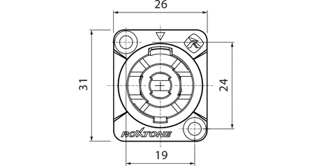 4-polige Lautsprecher-Steckdose Roxtone RS4MD-T 