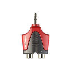 Audio Adapter 3,5 mm Stereo Stecker auf 2x RCA Buchse (Y-Splitter) Roxtone RPAN350