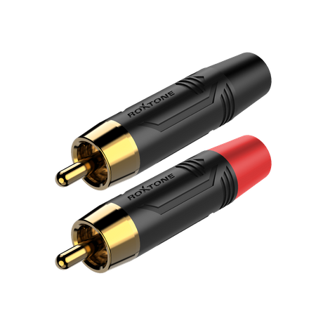 RCA plug, Nickel plated shell Roxtone RF2CS-BG