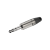6.3mm Stereo-Stecker, vernickeltes Gehäuse, vernickelte Kontakte Roxtone RJ3P-NN