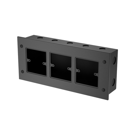 Professionelle wandmontierte Aluminium-Box für drei "86" Typ Panel Roxtone WBP030