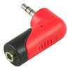 Klinkenadapter 3,5 mm Stereo Stecker auf 3,5 mm Stereo Buchse, rechtwinklig Roxtone RPAN200  