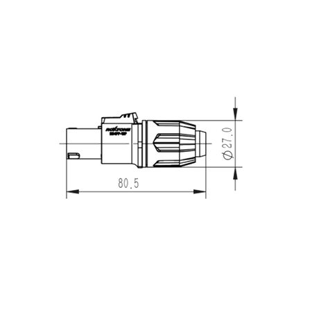 4-polige IP66-Lautsprecherbuchse Roxtone RS4FP-WP-GY