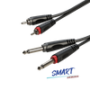Audiokabel 2x RCA Stecker auf 2x 6,3 mm Mono Klinkenstecker, 3 mr SMART Roxtone SACC150L3