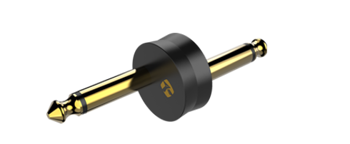 Klinkenadapter 6,3 mm Mono Stecker auf 6,3 mm Mono Stecker, Metall vergoldet Roxtone RA2J2JX