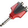 Audio Adapter 6,3 mm Stereo Stecker auf 2x RCA Buchse (Y-Splitter) Roxtone RPAN330 