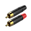 RCA plug, Nickel plated shell Roxtone RF2CS-BG