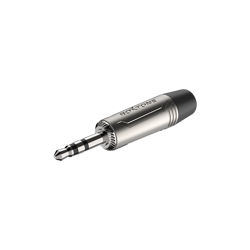 3.5mm Stereo-Stecker, vernickeltes Gehäuse, vernickelte Kontakte Roxtone RMJ3P-NN