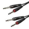 Audiokabel 2x 6,3 mm Mono Klinkenstecker auf 2x 6,3 mm Mono Klinkenstecker, 1,5 m Roxtone SACC100L1.5 