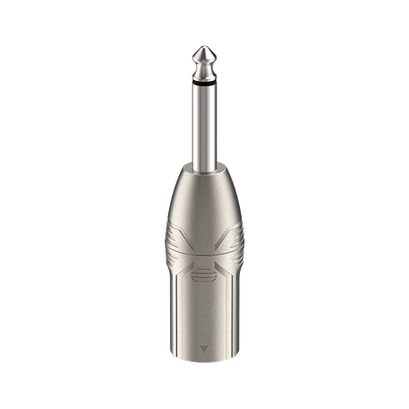 Audio Adapter 6,3 mm Mono Stecker auf XLR 3-polig Stecker Roxtone RA2XMJM