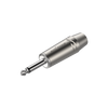 6.3mm Monostecker ohne Feder, vernickeltes Gehäuse, vernickelte Kontakte Roxtone RJ2PX-NN