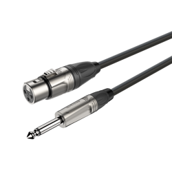 Mikrofonkabel XLR 3-polig weiblich - 6.3mm mono Jack Stecker Roxtone DMXJ210L1