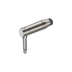 6.3mm Monostecker, vernickeltes Gehäuse, vernickelte Kontakte Roxtone RJ2RPP-BK-NN