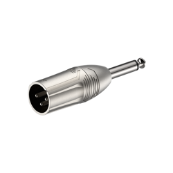 Audio Adapter 6,3 mm Mono Stecker auf XLR 3-polig Stecker Roxtone RA2XMJM