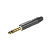 PUREPLUG, 6.3mm Monostecker, Gehäuse aus Satin-Nickel, vergoldete Kontakte Roxtone PJ2X-GG-PURE