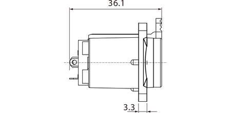 Gehäuse 6,3mm Stereoklinke, schwarzes Gehäuse Roxtone RJ3FD-BT