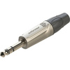 6.3mm Stereo-Stecker, vernickeltes Gehäuse, vernickelte Kontakte Roxtone RJ3P-NN