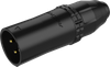 Strapazierfähiger, wasserdichter 3-poliger XLR-Stecker Roxtone RX3MWP-BG
