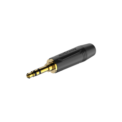 3.5mm Stereostecker, schwarzes elektrophoretisch lackiertes Gehäuse Roxtone RMJ3PS-BG