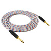 Red's Music Instrumentenkabel - Klinke 6,3mm / Klinke 6,3mm - FOP geflochtenes Kabel - GCF1150BRW - 5m