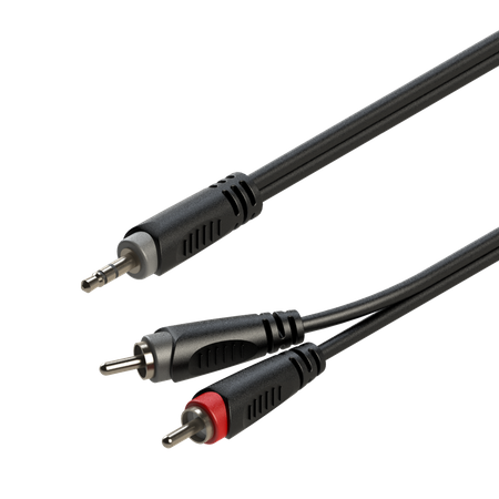 Y-Kabel 3,5 mm Stereo Klinkenstecker auf 2x RCA Stecker, 3 m Roxtone SAYC150L3