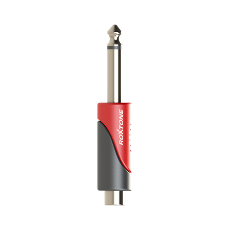 Klinkenadapter 6,3 mm Mono Stecker auf RCA (Cinch) Buchse ROXTONE RPAN260