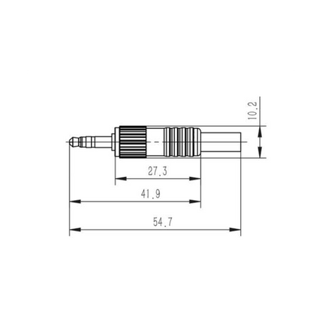 3.5mm Stereo-Stecker, vergoldetes Gehäuse Roxtone RMJ3PL-C