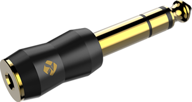 Klinkenadapter 6,3 mm Stereo Stecker auf 3,5 mm Stereo Buchse, vergoldet Roxtone RA3J3MJF