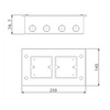 Wandmontierte Aluminiumbox Roxtone WBP020