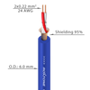 Symmetrisches Mikrofonkabel Roxtone MC002-100m-BL