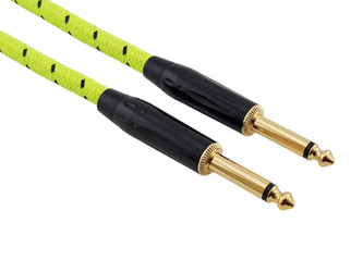 Red's Music Instrumentenkabel - Klinke 6,3mm / Klinke 6,3mm - FOP geflochtenes Kabel - GCF1130TB - 3m