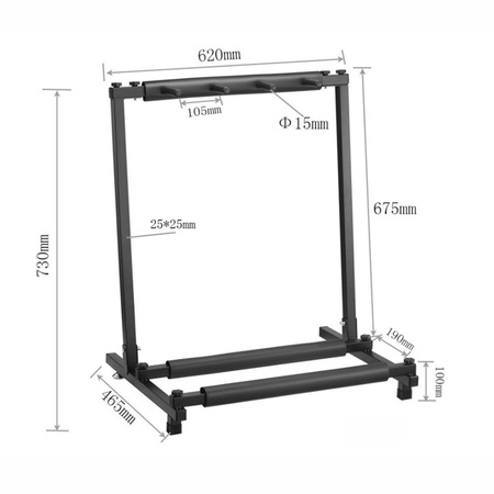 Multi-Gitarrenständer für 3 Gitarren KA-LINE STAND ZSJ-73