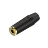 3.5mm Stereoklinke, schwarzes elektrophoretisch lackiertes Gehäuse Roxtone RMJ3FPP-65-BG