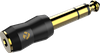 Klinkenadapter 6,3 mm Stereo Stecker auf 3,5 mm Stereo Buchse, vergoldet Roxtone RA3J3MJF